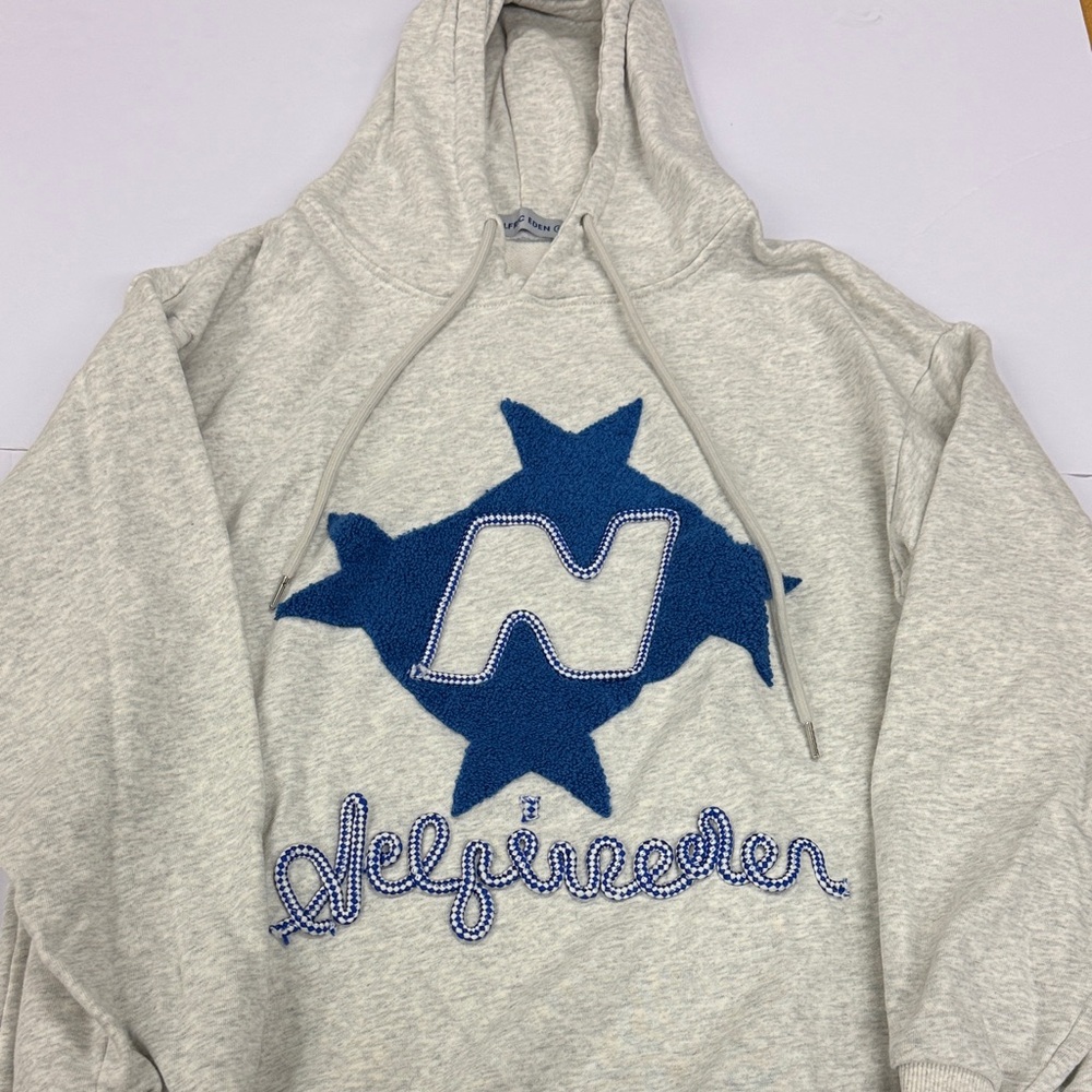 Hoodie in Gray and Blue